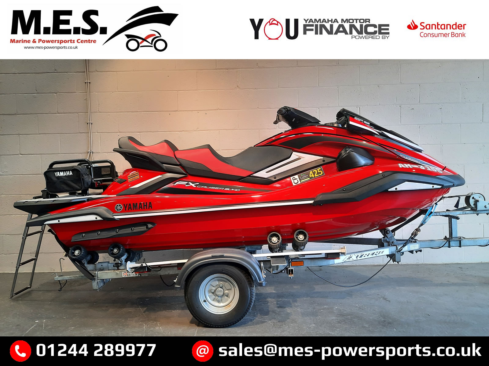Used 2023 Yamaha WaveRunner FX Cruiser SVHO Jet Ski Trailer Package for Sale
