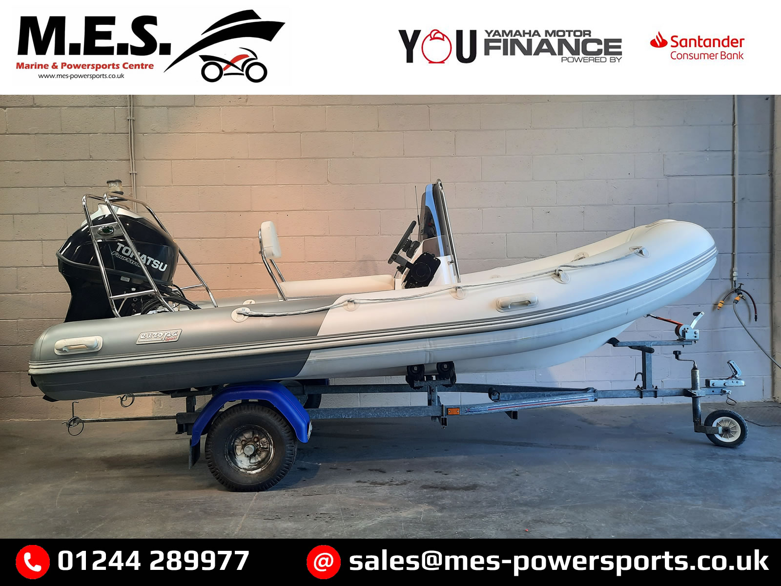 Used Europa Sport R420 RIB boat – Tohatsu 50hp – Trailer Package for Sale